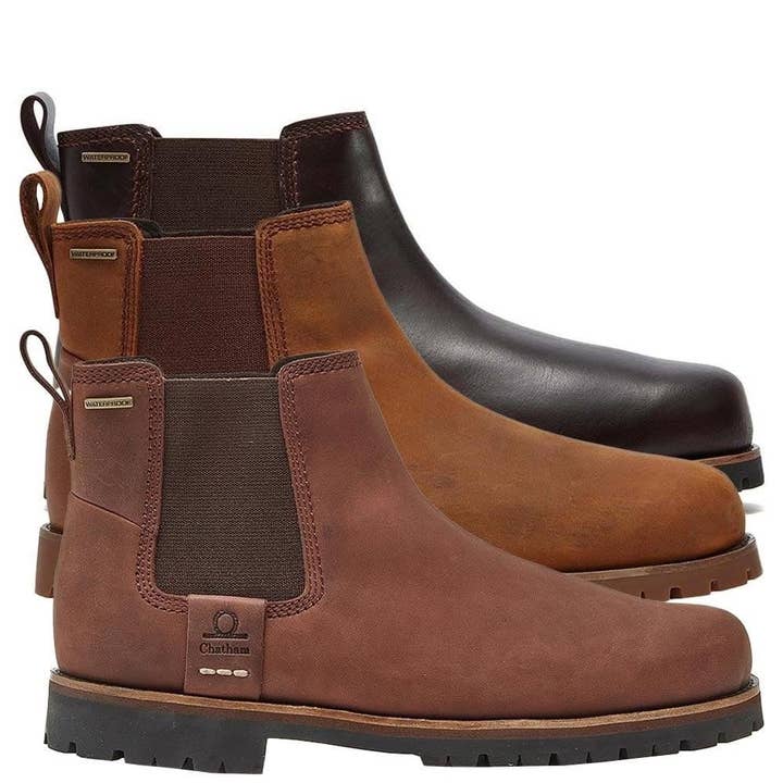 Bottes Chelsea imperméables pour hommes Chatham Southill en 3 coloris, tailles 6 à 12 pour la vente par Brooklyn Big & Tall