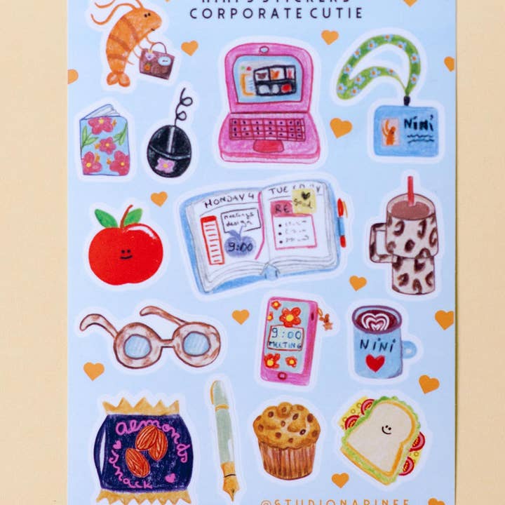 Crafty Time ! – Planche de stickers A6 pour la vente par Studio Narine