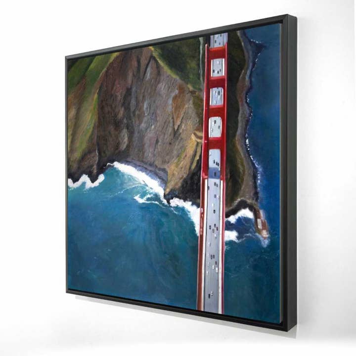 Toile de Chambre Villes Bleues | Décor du Golden Gate & Montagnes pour la vente par BEGIN HOME DECOR