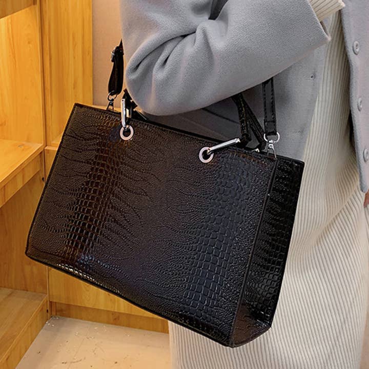 FASHION RETRO TEXTURE CROCODILE PATTERN HANDBAG_CWAB3330 for wholesale by ACCITY