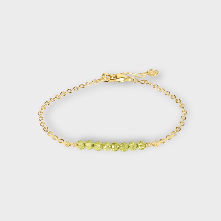 Peridot Bracelet | Moments & Milestones for wholesale by The Always Busy Mama