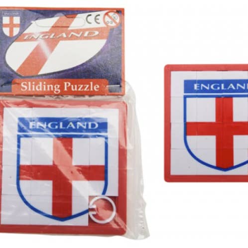 Generise 8 X 8CM SLIDING PUZZLE WITH ENGLAND FOOTBALL DESIGN PVC for wholesale by My Wholesale Warehouse