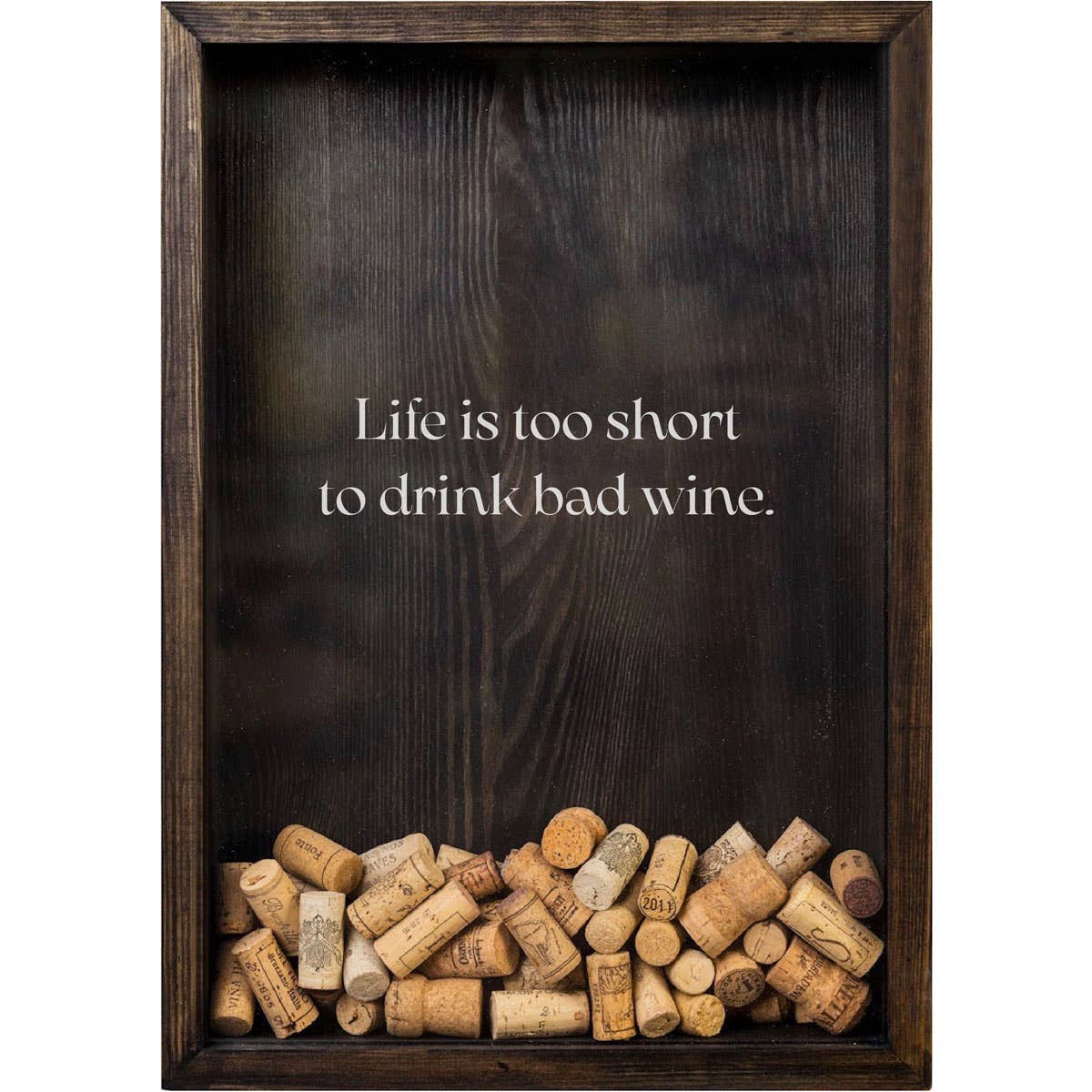 The Corkbox Company - Wholesale Wall Accent - Wine Art, Wine Cork Collector „Life Is Too Short”, Wine Gift5