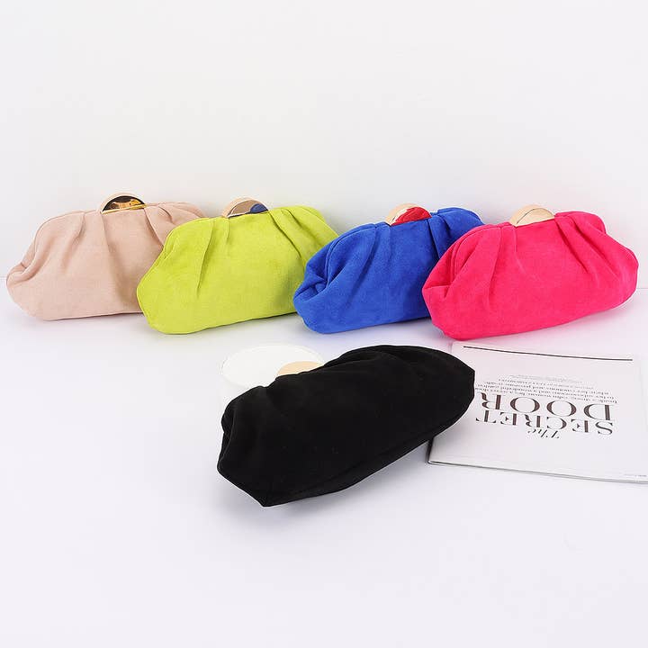 Faux Suede Party Clutch for wholesale by 3AM BY H&D ACCESSORIES
