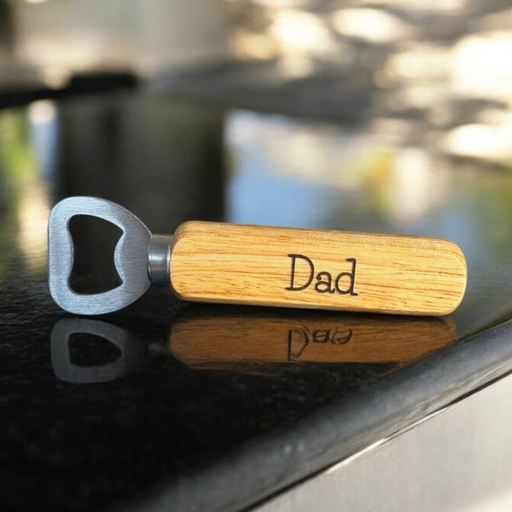 (DAD) Wood handle Bottle Opener for wholesale by Vs design shop boutique