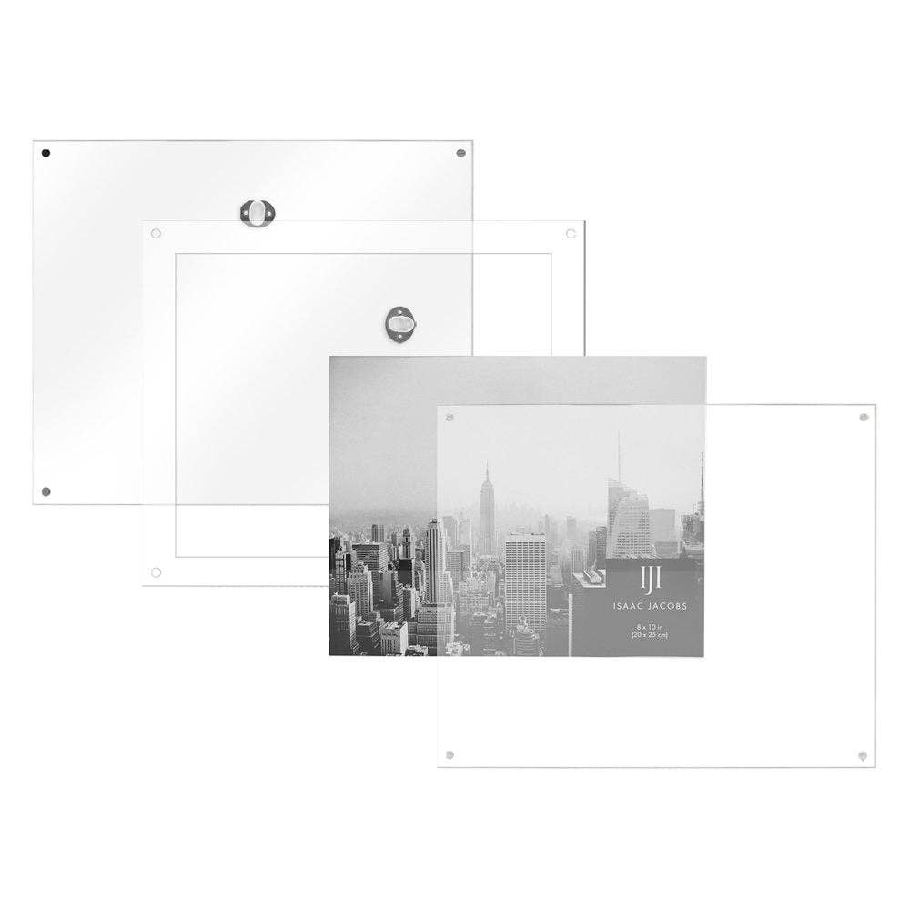 Isaac Jacobs International – wholesale Picture frame – Isaac Jacobs Wall-Mountable Clear Acrylic Picture Frame22