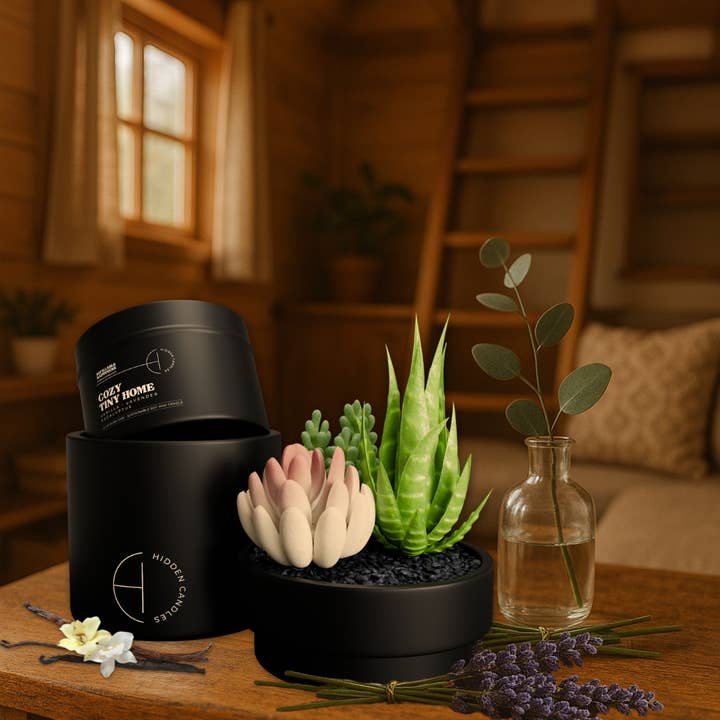 Hidden Candles - Wholesale Jar/Filled Candle - Cozy Tiny Home Candle Refill4