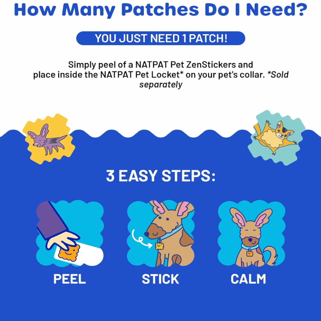 NATPAT - Wholesale Insect Repellent - PetZen Sticker - Natural Calming & Anti-Anxiety Pet Stickers7