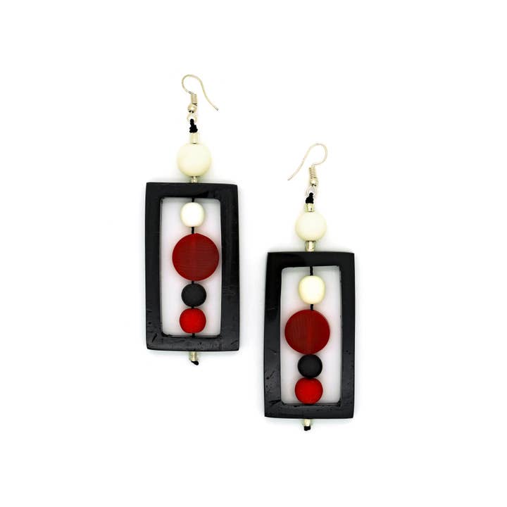 Nusantara Inc. - Wholesale Dangle Earrings - Abacus Resin Earrings-07318
