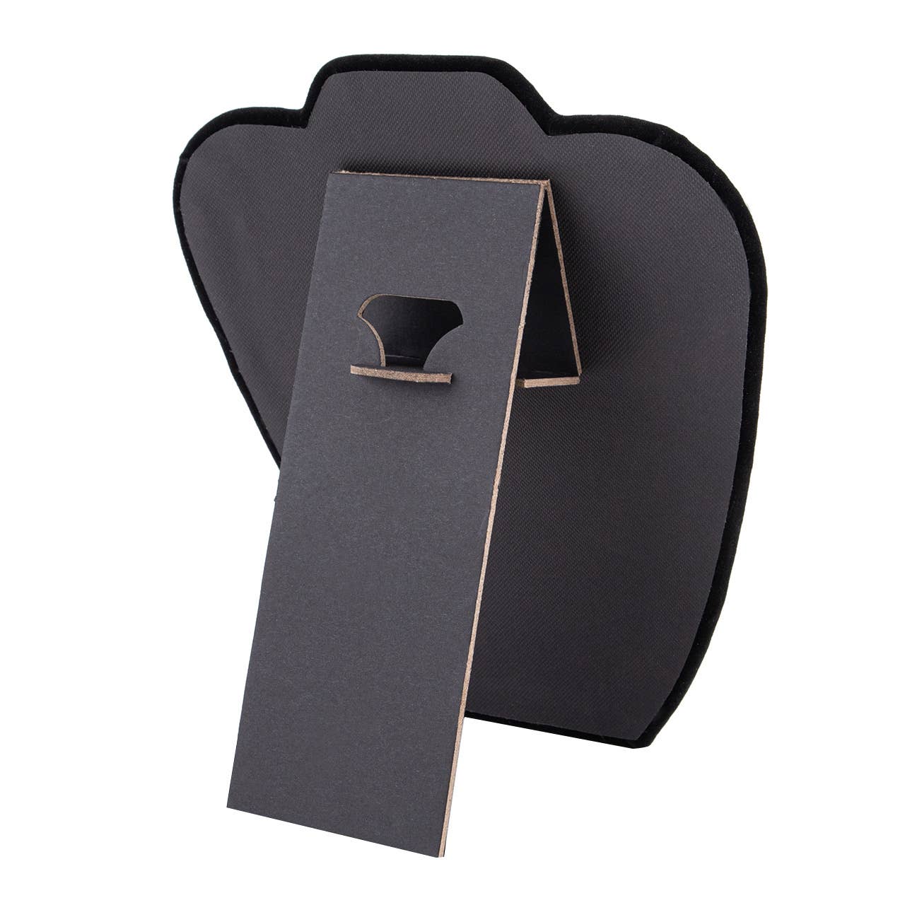 Store Supply Warehouse - Wholesale Jewelry Stand & Display - Black Velvet Necklace Display Easel - 7 1/8"W x 8 3/8"H3
