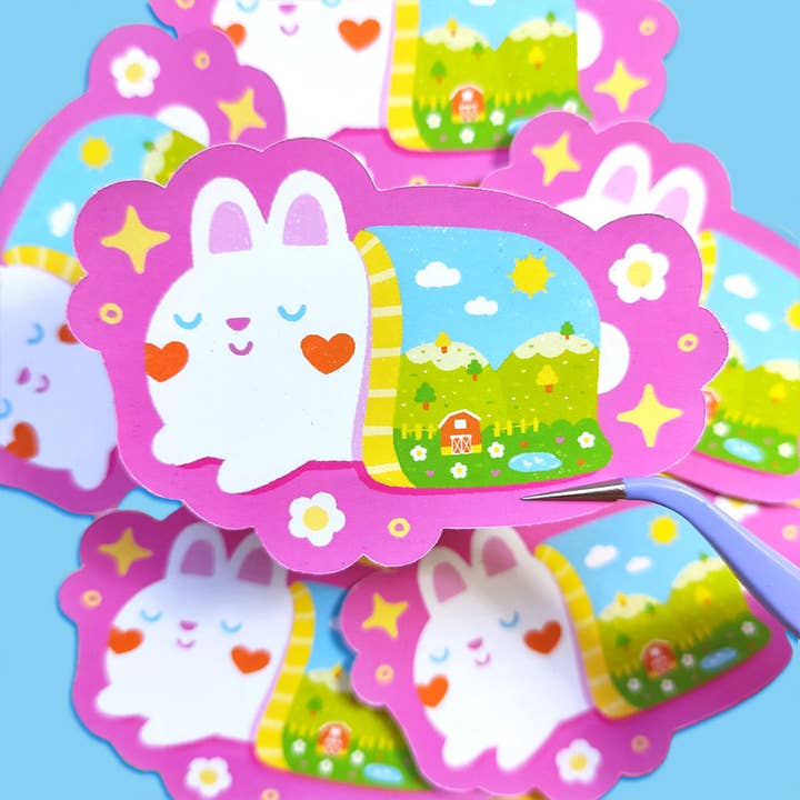 Monisimo - Wholesale Sticker - Sleepy Bunny Sticker2