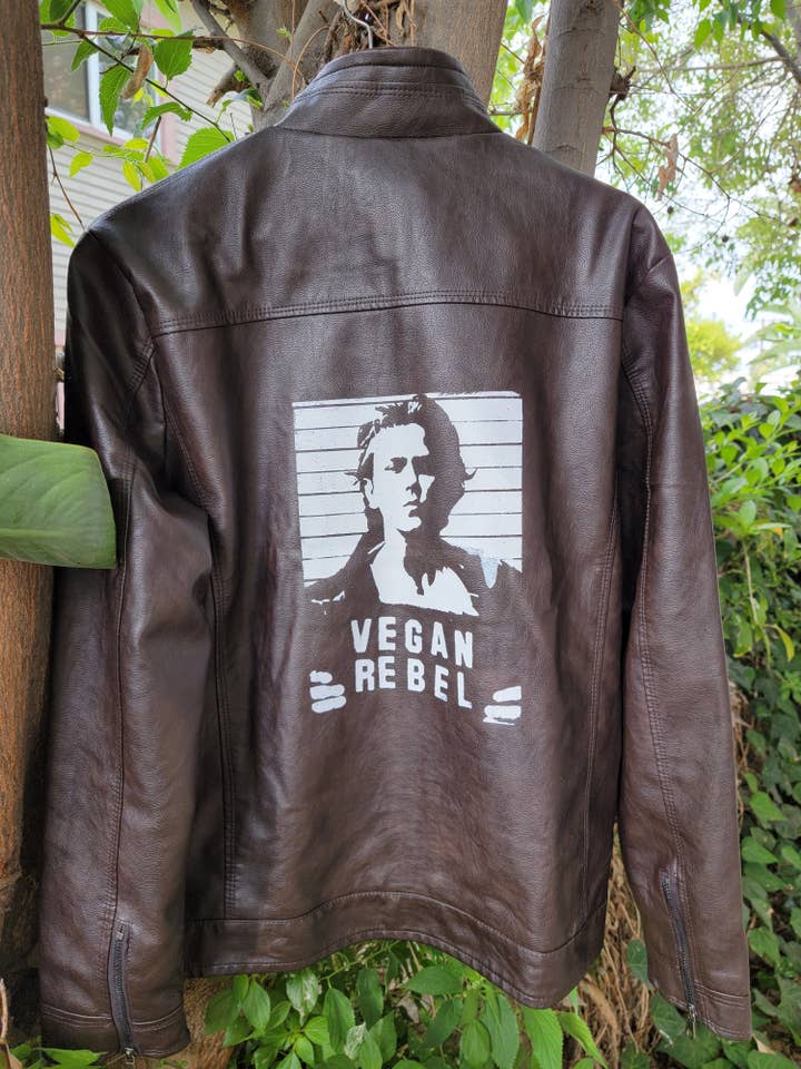 Vegan Club - Wholesale Leather Jacket - Men's - Men's Faux Leather Jacket Vegan Rebel River Phoenix1