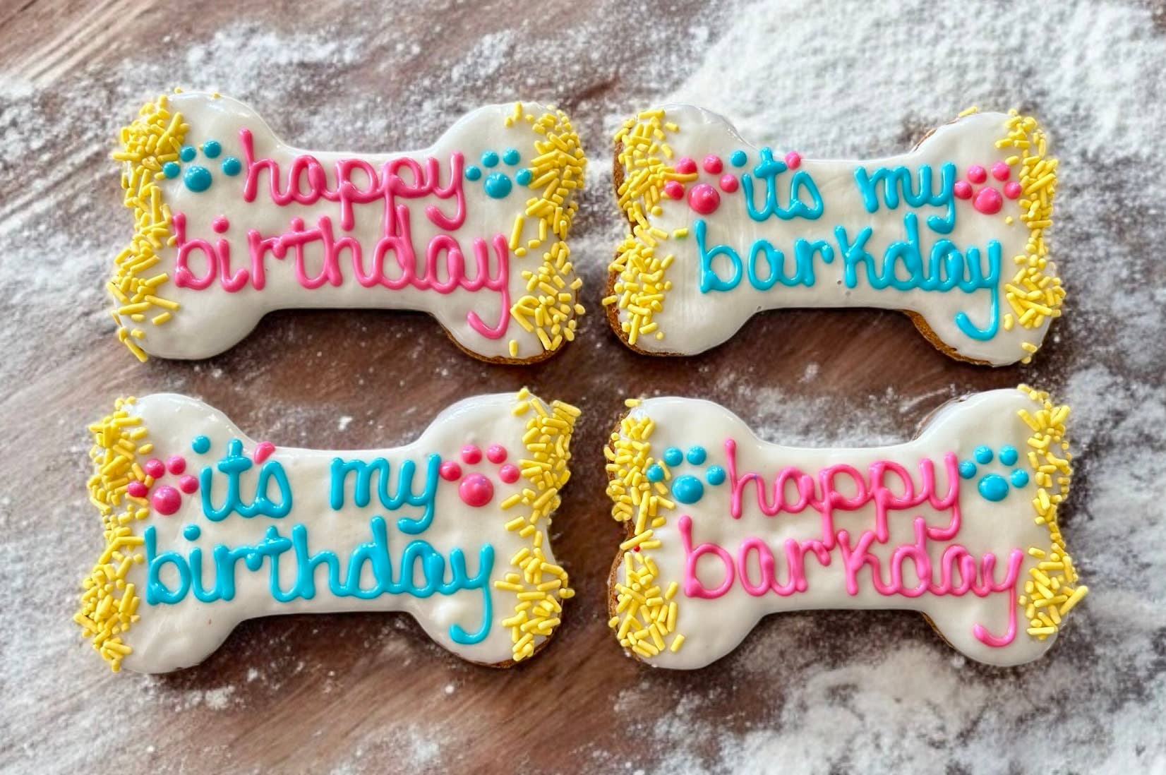 YumYum4DOGS - Wholesale Pet Treats - Dog - 6 inch Vibrant Barkday bones dog treats0