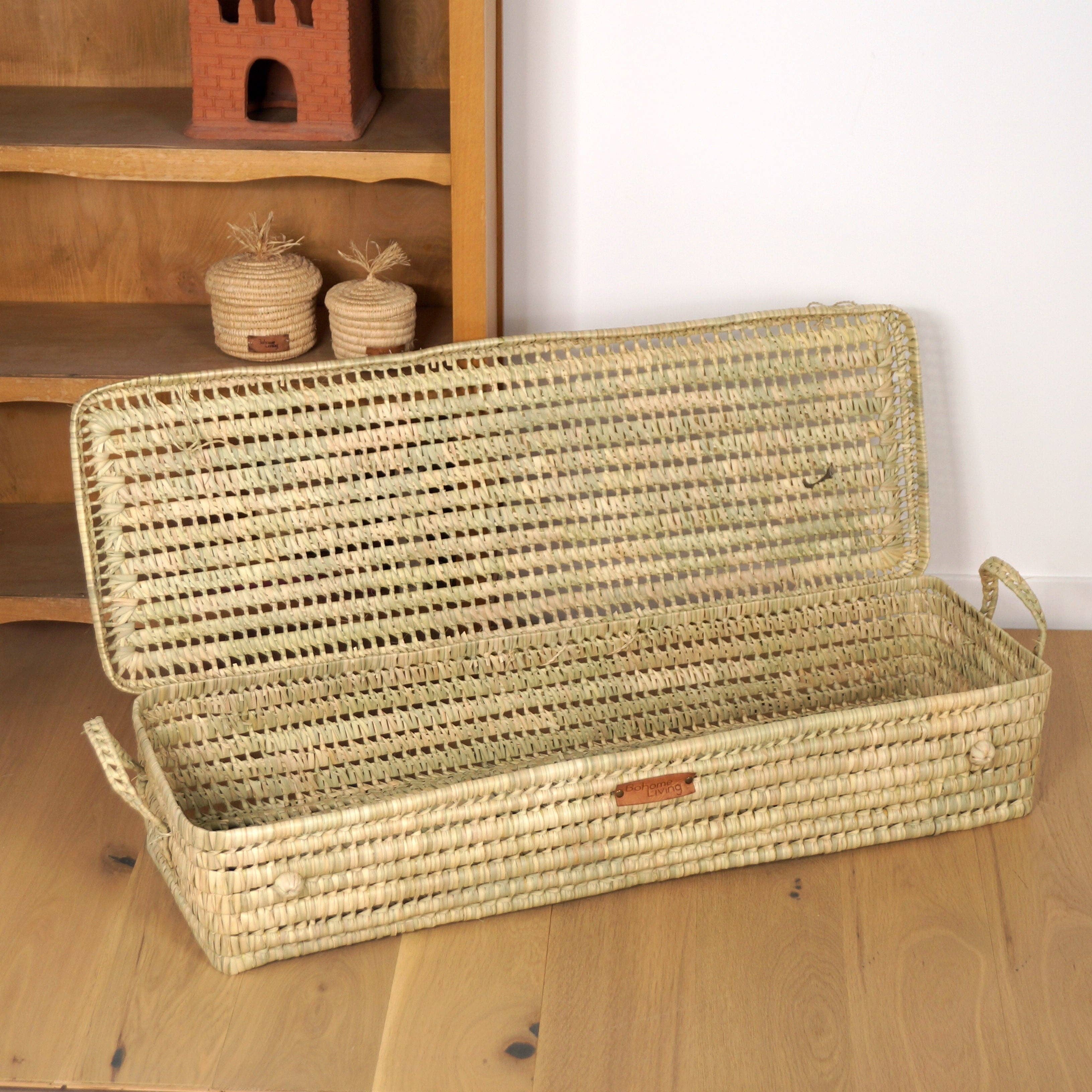 Bohome Living - Wholesale Basket - Underbed basket in palm leaves 100cm5