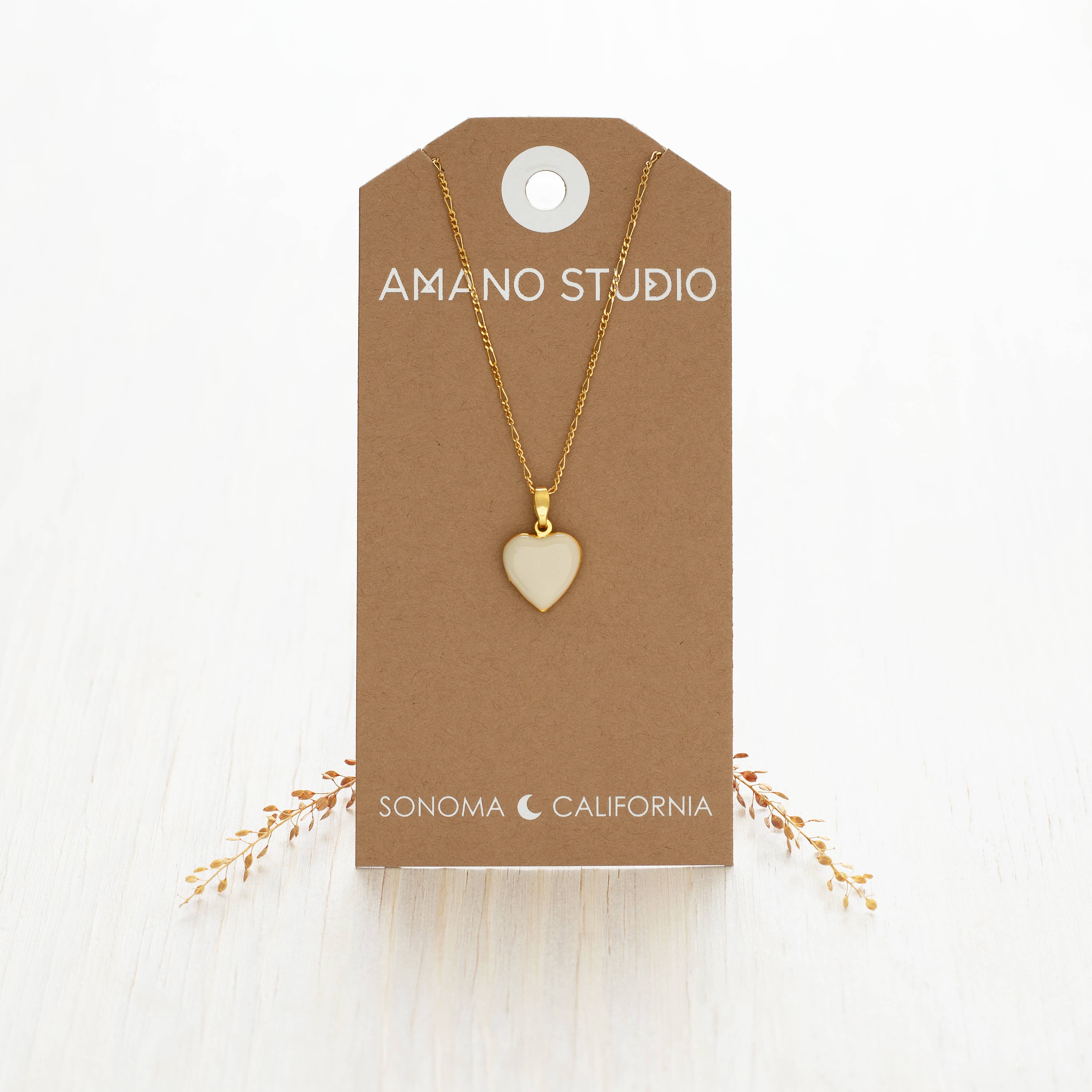 Amano Studio - Wholesale Locket Necklace - Small Heart Enamel Locket1