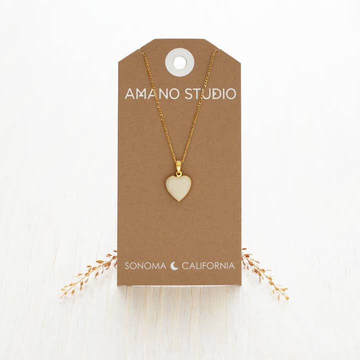 Amano Studio - Wholesale Locket Necklace - Small Heart Enamel Locket1