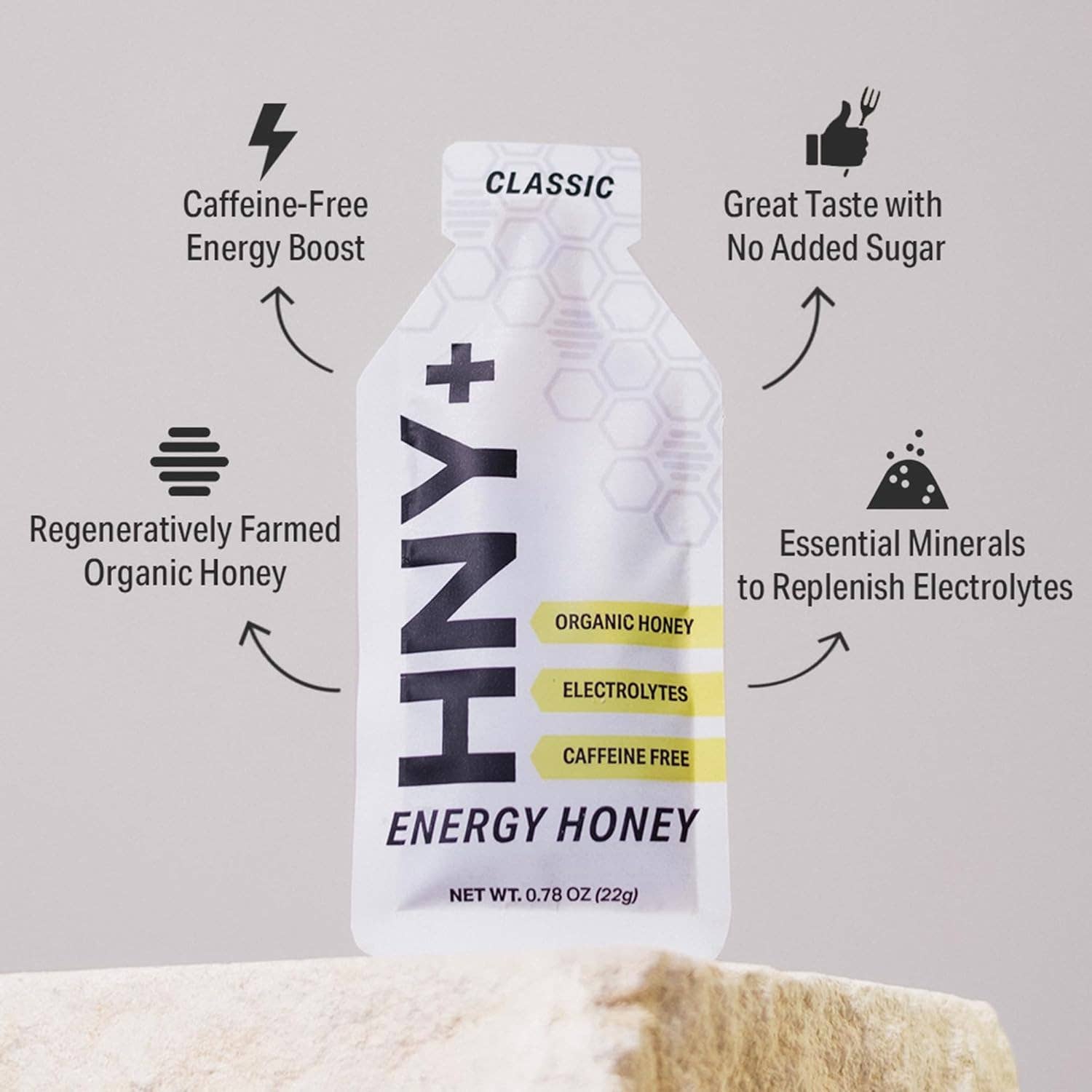 HNY+ - Wholesale Oral Supplement/Vitamin - HNY+ Energy Honey | Classic Gel | Caffeine Free 24-Pack1