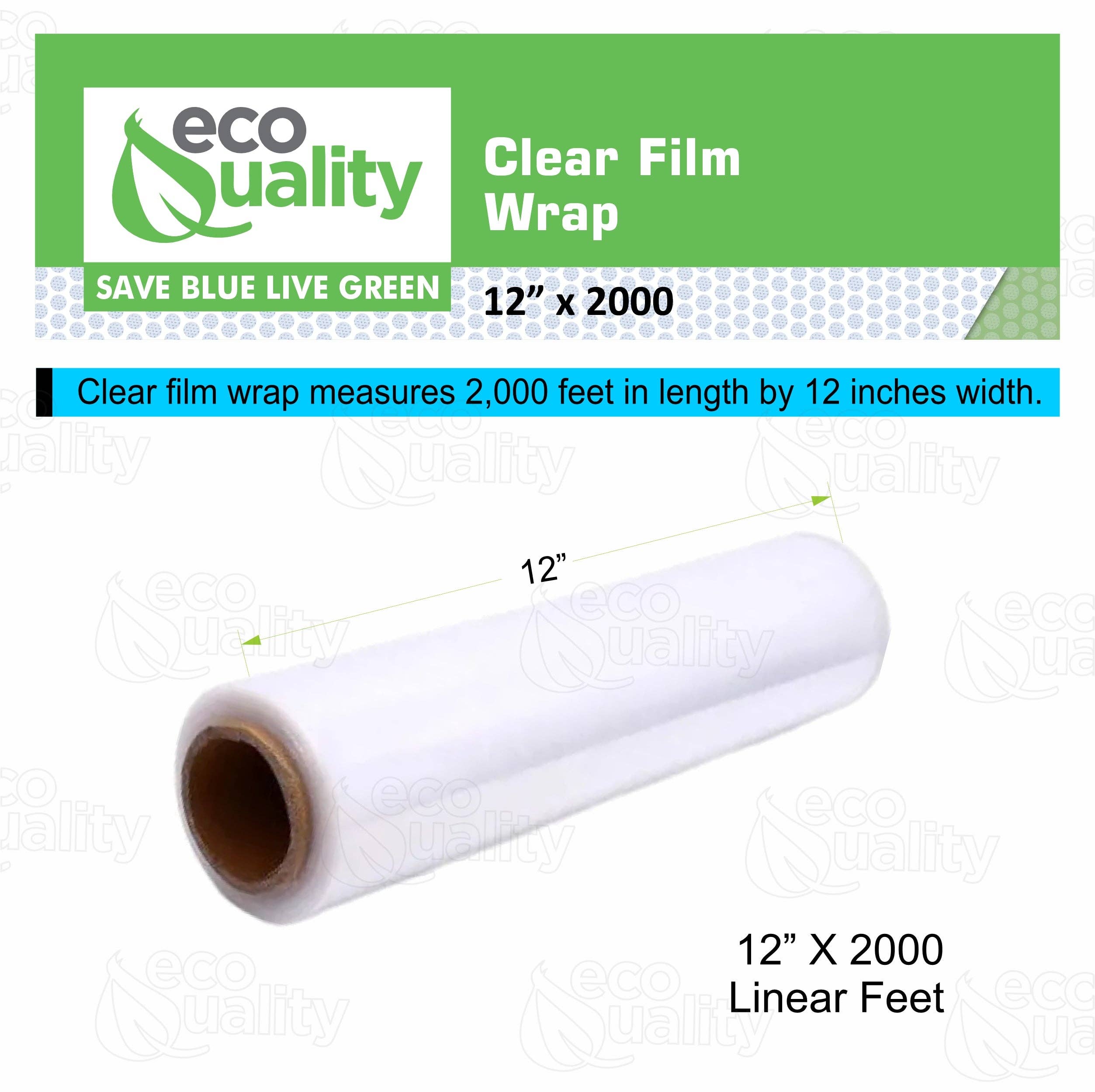 EcoQuality - Wholesale Food Storage Wrap/Bag - EcoQuality 12", 18", or 24" x 2000ft Clear Plastic Film Wrap9