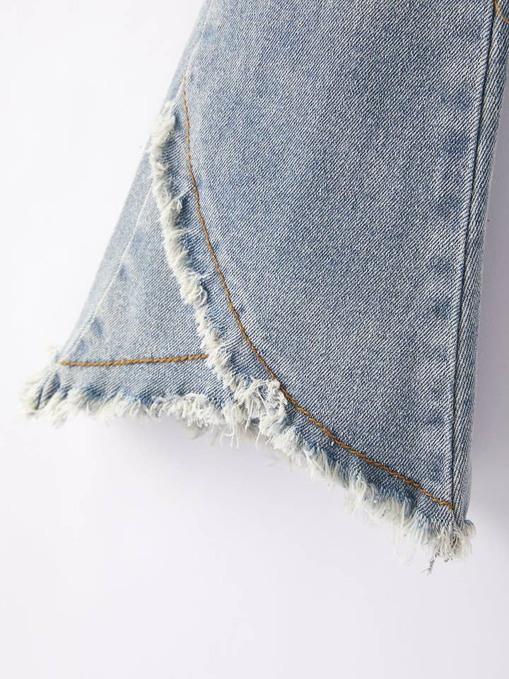 Rylee Faith Designs - Wholesale Jeans - Kids - Girls Light Blue Denim Bell Denim Pants