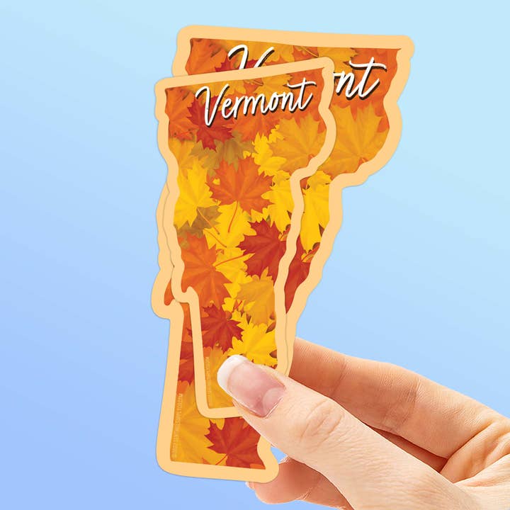 Sentinel Supply - Wholesale Sticker - Vermont Autumn Leaves Fall Sticker - New England Leaf Decal