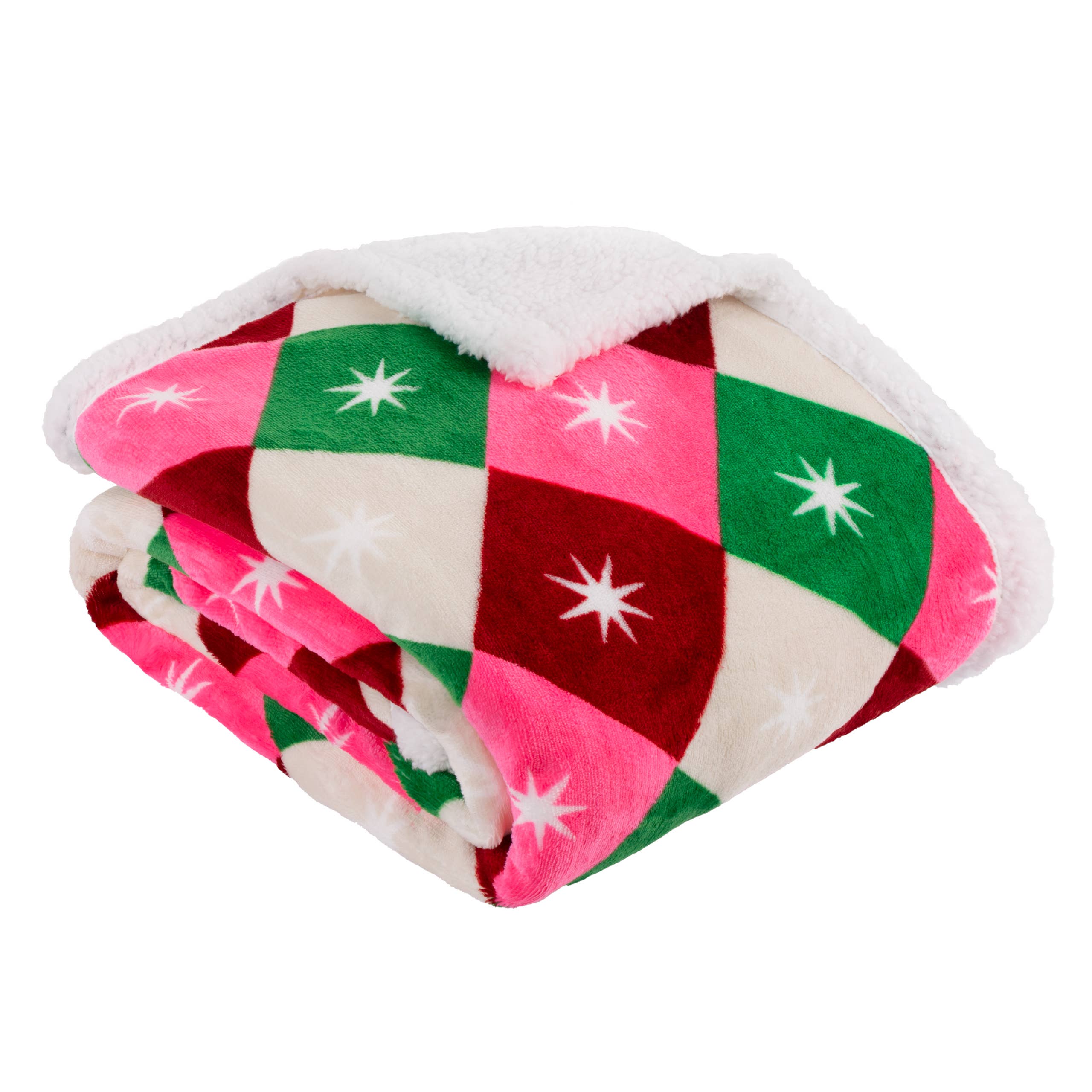 Multi Ster Sherpa Fleece Plaid Veelkleurig voor groothandel op Faire1