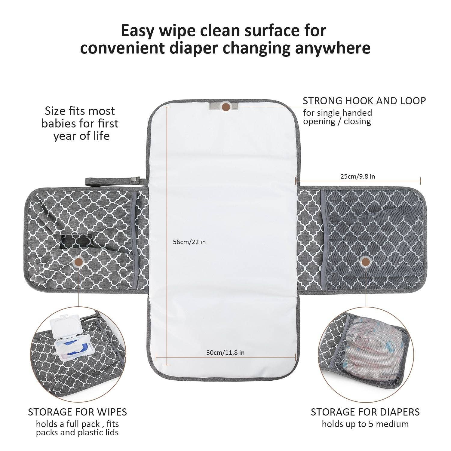 Naomi's Happy Place Shop - Wholesale Changing Mat/Pad - Baby - Baby changing diaper pad mother and baby travel portable waterproof diaper pad multifunctional wet wipes bag mommy bag accessories3