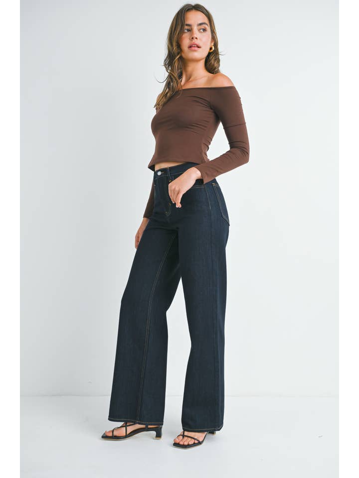 JUST BLACK DENIM - Wholesale Jeans - Women's - BP453J - SUP - Relaxed Wide Leg