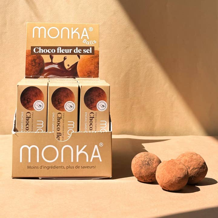 Monday Box - Wholesale Chocolate Covered Sweets - Monka Balls - Choco Fleur de sel x12 boxes