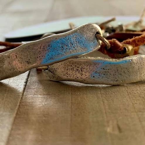 Nellie Pratt Artisan Jewelry - Wholesale Link & Chain Bracelet - In My Feelings boho link leather bracelet2