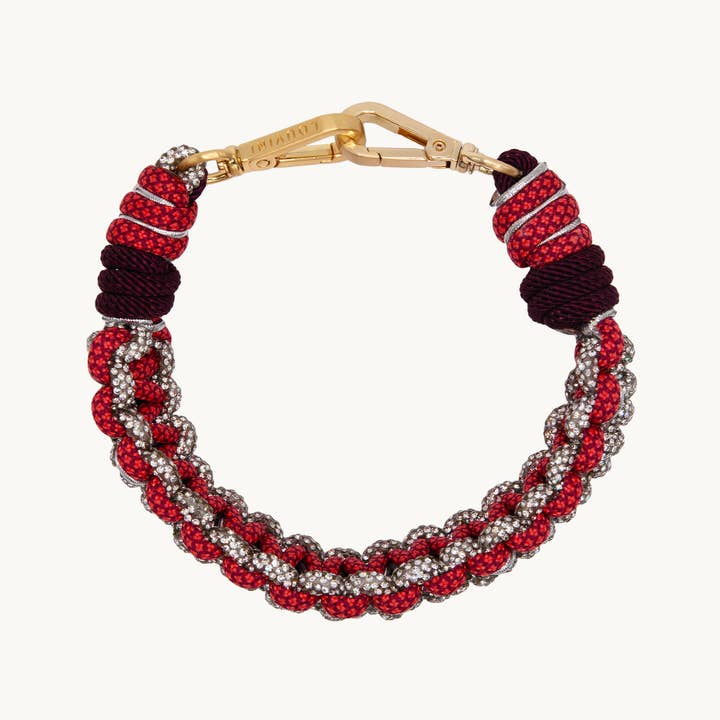 Louvini Paris - Wholesale Woven/Braided Bracelet - BRACELET PETIT CLEO - BORDEAUX1