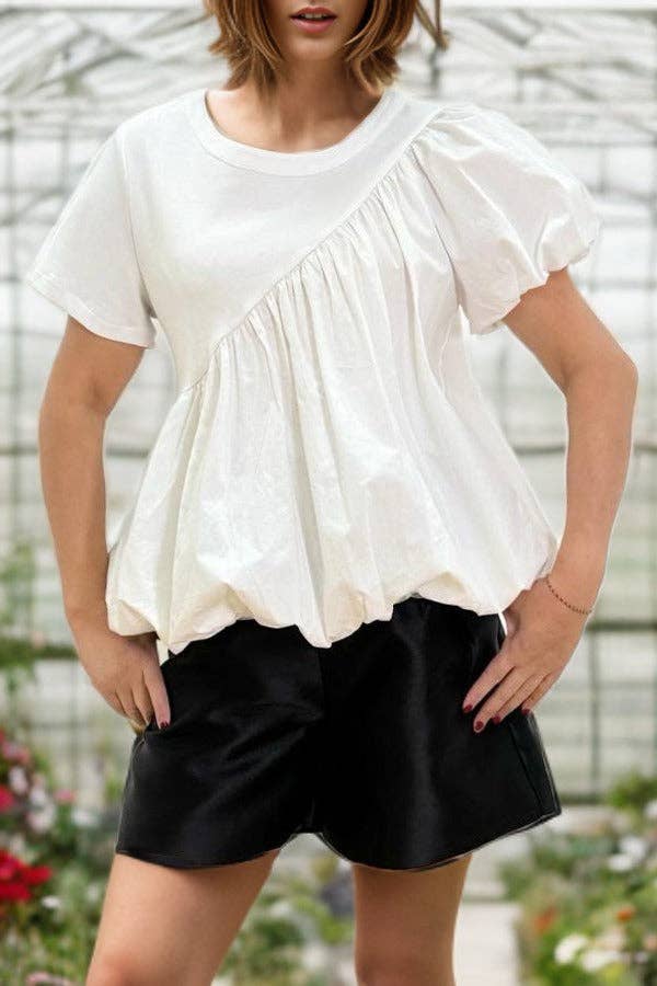 N by Nancy - Wholesale Blouse - Women's - W56126 TOP (GREEN, WHT)1