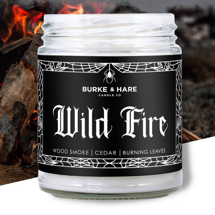 Burke & Hare Co - Wholesale Jar/Filled Candle - Bonfire Scented Candle - Wild Fire - Campfire
