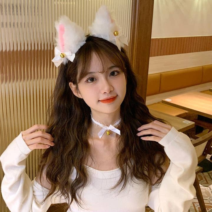 Plush Looks - Wholesale Fashion headband – women's - Cat Ear Headband With Bell