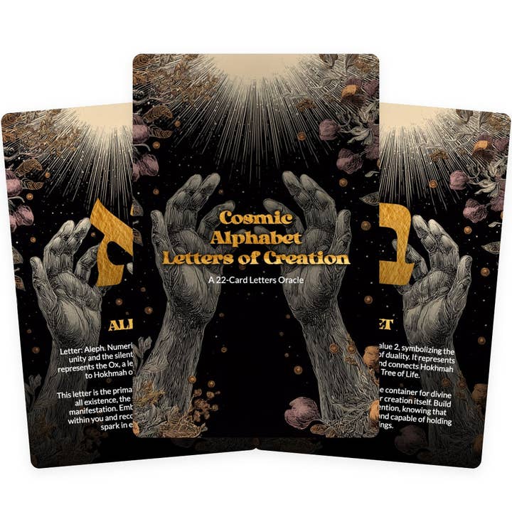 Kosmisches Alphabet: Buchstaben der Schöpfung für den Großhandel von IBIZA TAROT