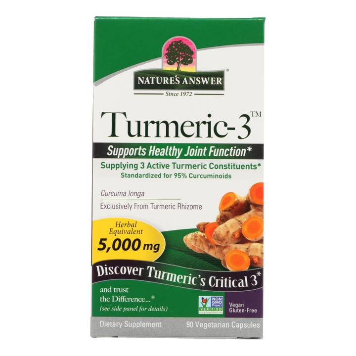 Nature's Answer - Turmeric-3 - 90 Vegetarian Capsules for wholesale by Everyday Supply Co
