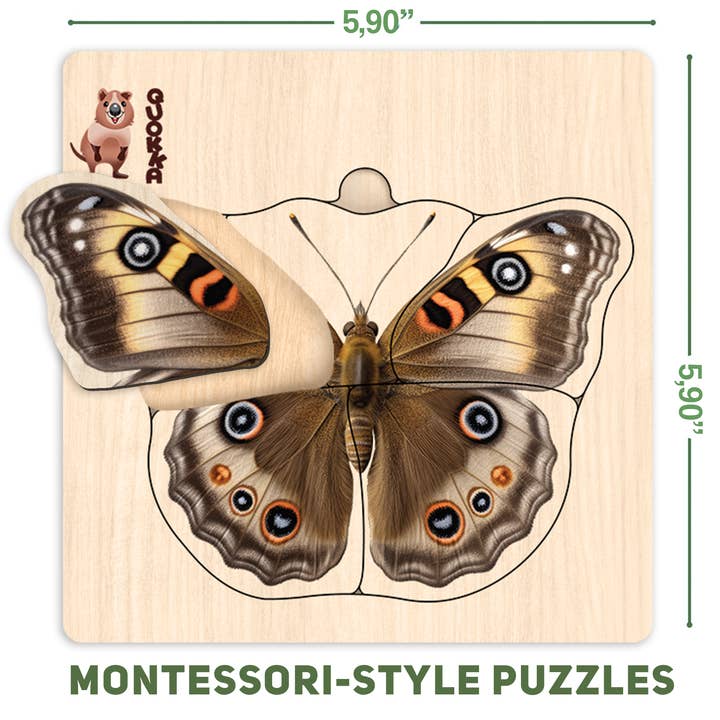 QUOKKA - Vendita all'ingrosso Puzzle - Bambini - Puzzle realistici in legno per bambini | Animali, uccelli, pesci