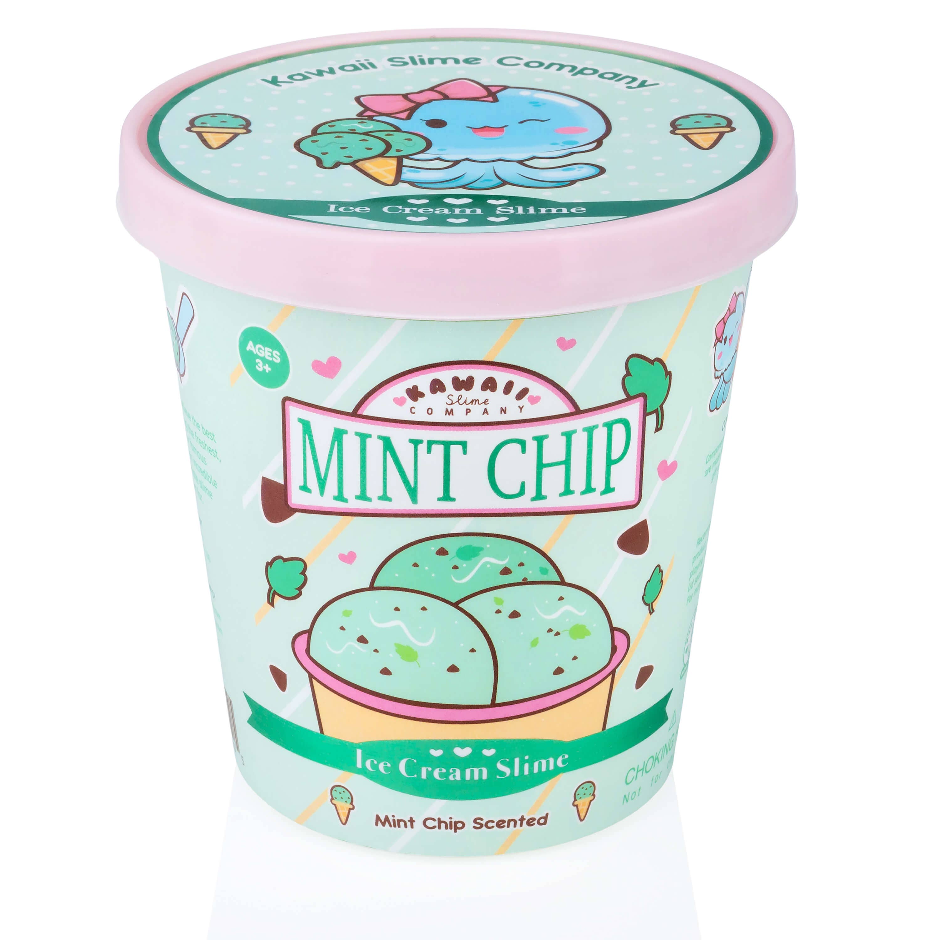 Kawaii Slime Company - Wholesale Putty/Slime - Kids - Mint Chip Scented Ice Cream Pint Slime (5pcs/case)7