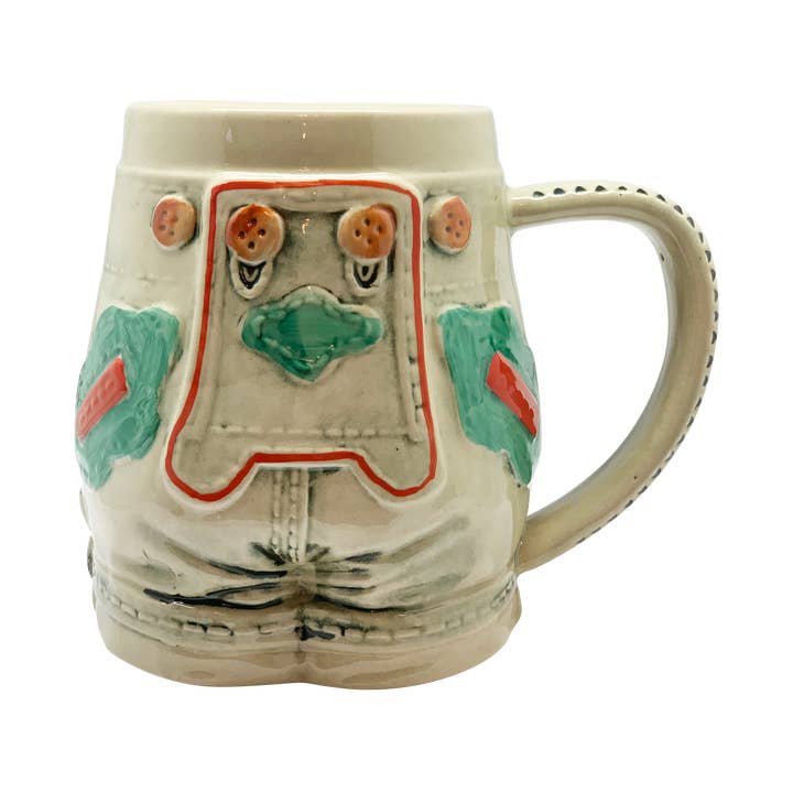 Lederhosen Ceramic German Beer Stein for wholesale by European Heritage Gifts