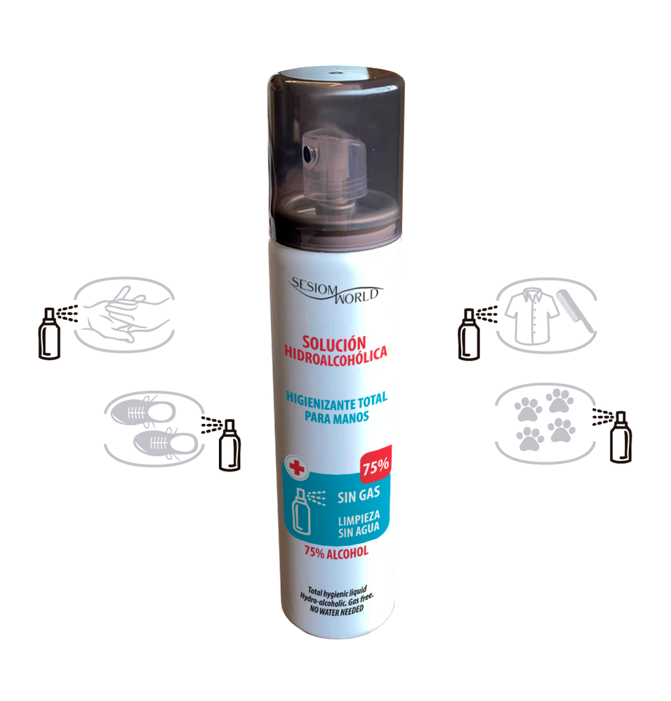sesioMWorld - M·O·I Professional - Wholesale Hair Spray - Spray with multi-purpose sanitizing hydro-alcoholic solution0