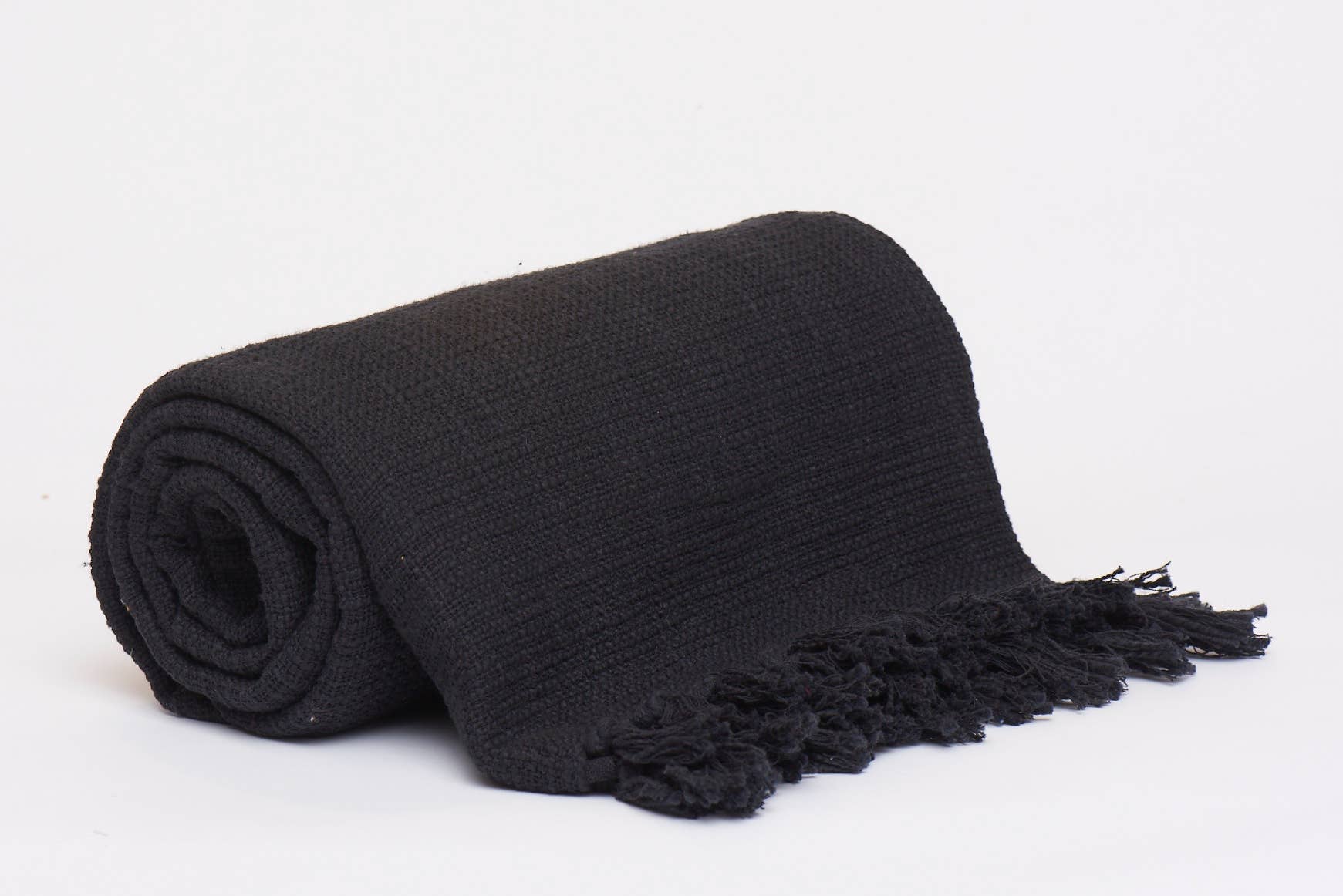 House Of Harkaari - Wholesale Throw Blanket - Cotton Slub Throw with Fringe ends0