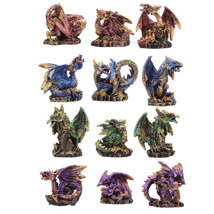 Puckator Ltd - Wholesale Ornament - Dark Legends Crystal Cave Dragon World Figures