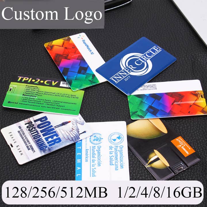 digsell - Wholesale USB Flash Drive - Bluk Lot 50pcs Credit Card USB Flash Drive customize logo1