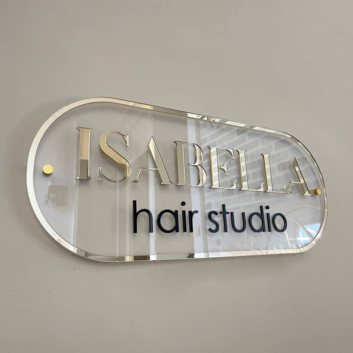 Rundes Rechteck Geschäftsschild für den Großhandel von Lasartify