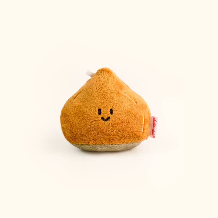 Blanc Quotidien | Porte-clés en Peluche Marron pour la vente par LULUFUNSTUDIO