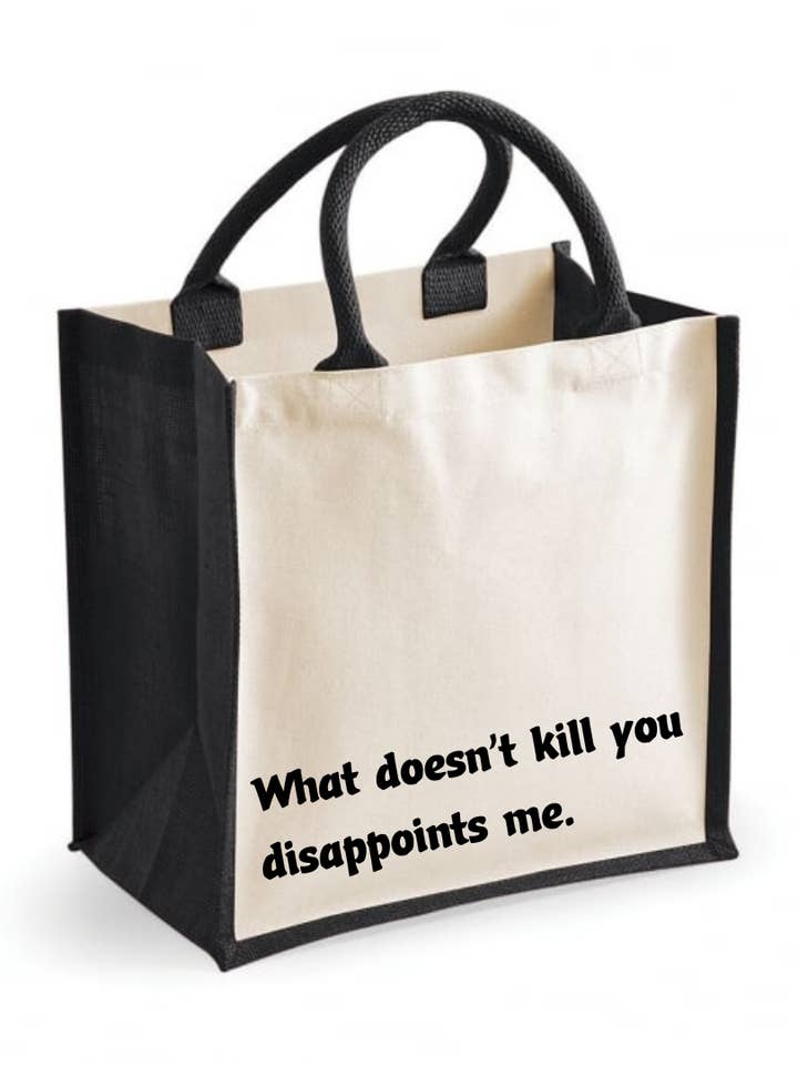 CLEARANCE - Midi Jute Tote Bag for wholesale by Reyt Designs