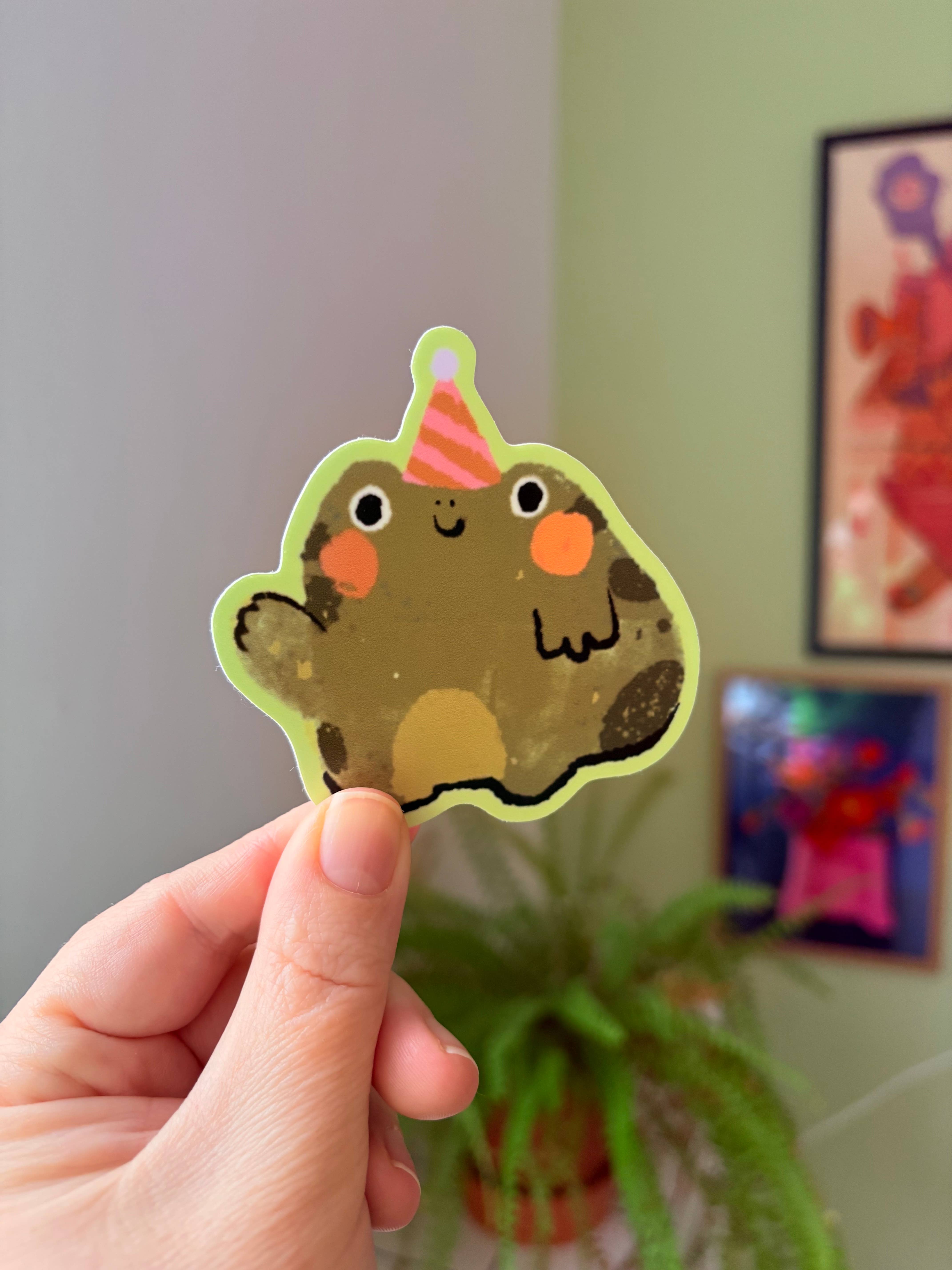 Bloemkolie - Wholesale Sticker - Party Frog vinyl Sticker / Waterproof and Dishwasher safe3