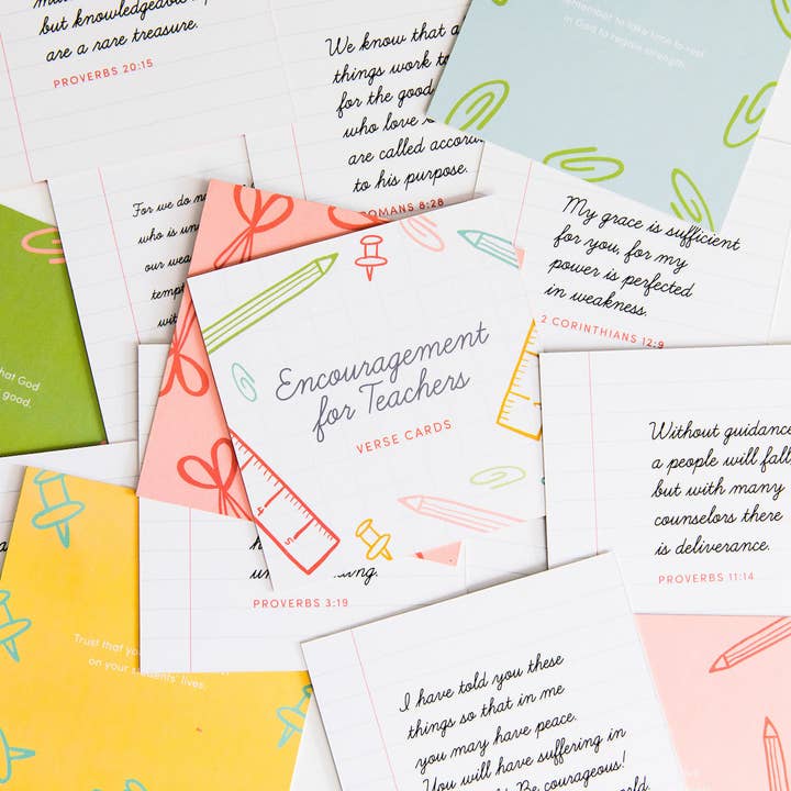 The Daily Grace Co - Wholesale Encouragement Card - Encouragement for Teachers Verse Card Set1