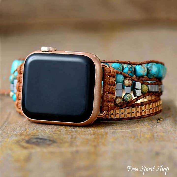 Free Spirit Shop - Vendita all'ingrosso Cinturino/fascia per orologio - Donna - Cinturino per Apple Watch Howlite turchese2