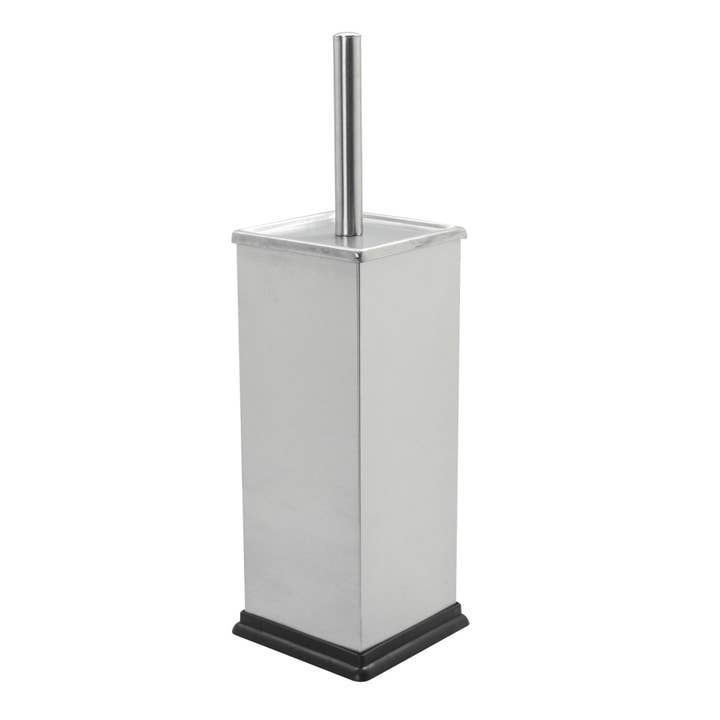 Harbour Housewares Square Steel Bathroom Toilet Brush & Holder Set for wholesale by Rinkit Ltd
