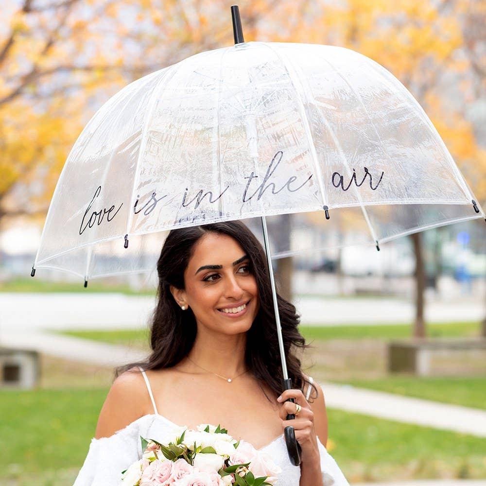 Weddingstar Inc. – wholesale Umbrella – Unisex – Large Clear Plastic Bubble Umbrella - Love Is In The Air1